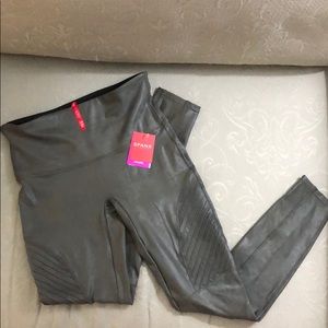 Spanx Faux Leather Moto Leggings